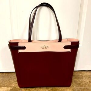 Kate Spade vintage color block laptop tote purse